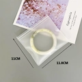 Detail showing 11cm x 11.8cm dimensions for the semi-transparent frosted EVA storage bag - Frosted EVA (11.8*11CM)