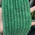Translucent green natural stone abacus spacer beads for DIY jewelry making - 5*8mm (Per Strand) / Optimized Green Aventurine