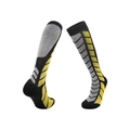 Calze da sci in lana merino in nero, grigio e giallo per sport invernali - Taglia M / 8207 Nero/Giallo