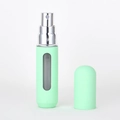Portable 5ml mint green refillable perfume bottle with spray nozzle and clear window - Fluorescent Green