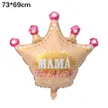 Champagne gold crown foil balloon with Mamá Eres La Reina print for Mother's Day decor - Spanish Mother's Day #8