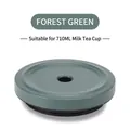 Matte forest green 10.1cm straw lid for 710ml stainless steel bubble tea cups - Fits 710ML Cups / Forest Green