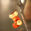 LED-Weihnachtssocken-Hängelampe mit Weihnachtsmann-Motiv für festliche Baumdeko - Weihnachtsstrumpf