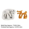 Chinese dragon silicone mold B168 for cake fondant or resin with 5.5cm dragon finish - B168 / Gray