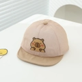 Detalle de la textura de malla transpirable y parche de carpincho en la gorra de bebé - 48-50cm (1-3 Años) / Caqui