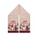Chemin de table de Noël avec motifs de gnomes et bordures à carreaux rouges - Chemin de table (1 pc)