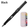 Inkless eternal pencil in black with alloy nib and fountain pen style design - Small Rod HB / Black