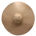 Extra large 25cm brim straw hat in natural khaki for beach sun protection and sunbathing - 25cm Brim / Khaki