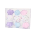 Three-piece macaron candy Christmas tree ornaments in purple, blue, and pink foam - Candy Style (3PCS Set)