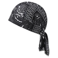 Outdoor paisley cycling bandana cap with breathable fabric and adjustable straps - Adult / Size 7