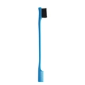 Professional dual-sided hair edge control brush and comb with a sleek blue handle - Double-Headed Brow Brush Light Blue