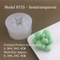 Translucent 3D succulent cactus silicone mold for DIY resin and candle making - Model 8755 / Translucent