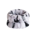 Soft flannel face washing wristbands with classic black and white cow pattern print - Black and White Leopard Print