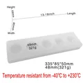 White silicone cake mold with 5 circular cavities for DIY fruit mousse baking - 5-Cavity Sphere Mousse Mold / White