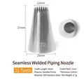 Stainless steel frosting nozzle model 172 with 22 teeth for professional cake decorating - 172 (22-Teeth)