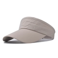 Beigefarbene schnelltrocknende Sonnenblende für Damen mit Laserlöchern für Sport - Kopfumfang 55-60cm / Khaki