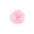 Close-up of handmade pale pink satin camellia flower with layered fabric petals - Light Pink