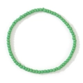 Bracelet minimaliste perles vert haricot avec perles rondes pour un look décontracté - Vert Herbe