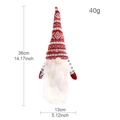 Red Christmas gnome wine bottle cover with measurements 36x13cm weighing 40g - Gnome Cover with Arms C