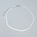 Elegante collana piatta in argento sterling 925 con un piccolo ciondolo a cuore - Argento 925 / Oro Bianco