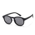 Kids flexible matte black silicone sunglasses with polarized lenses and UV protection - Octopus Black-C13