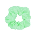 Elastic light green satin scrunchie for women with smooth glossy fabric texture - Light Green