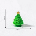 Miniature green Christmas tree with gold star and colorful baubles on snow, 2.9cm height - Style 3 Small Light Green