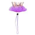Corona de purpurina rosa para mascotas con base de tul morado para perros y gatos - Morado