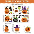 Cartoon Halloween Wandsticker Set mit 6 Blättern für Kinderzimmer Dekoration - UV Muster Stil (UV24Y11902T_T)