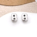 Versilberter Buchstabe B Anhänger für minimalistische DIY Schmuckaccessoires - Silber Buchstabe B