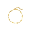 Bracciale a maglie a forma di racchetta da tennis dorata con chiusura a moschettone regolabile - Bracciale / Oro