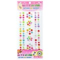 Colorful floral rhinestone stickers with diverse crystal shapes for creative DIY decoration - Plum Blossom Pearl Gems / 10×22.5cm