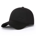 Berretto da baseball invernale nero con fodera calda e ricamo Sport elegante - Regolabile / Nero