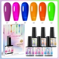 Detailed view of 6-color gel polish set with professional salon quality finish - Vibrant Macaron Series Set (GPS07)