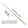 4-section telescopic fishing rod cat toy, 180cm extendable stick with green foam handle - Green Handle Black Rod 4-Section Telescopic