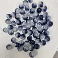 Blue and white 10mm glass beads with ice crackle effect for DIY bracelet making - 10mm / Molan (Blue White Crackle)