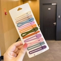 12-piece matte Morandi colored hair clips set with various geometric wave shapes - Small 11-Piece Set