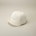 Kids soft brim cotton baseball cap in beige with Bonita Baby embroidery and smiley - One Size / Beige
