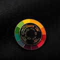 Rainbow color wheel enamel pin badge with social battery and mood management design - Color Wheel Palette 3 Brooch