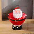 Ciotola rialzata in ceramica per animali a tema Babbo Natale con altezza di 20,5 cm - Stile ciotola abbracciante / 19x20.5cm