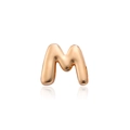 Ciondolo con lettera M in oro rosa lucido per creare collane personalizzate fai-da-te - Lettera M Dorata (Senza Catena)