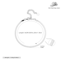 Detalle de pulsera de cadena de serpiente de plata de ley S925 con largo y peso - Plateado