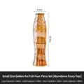 Set di 4 bicchieri impilabili in vetro ambrato a forma di pesce koi altezza 26,8cm - Ambra (Set Koi dorato da 4 pezzi)