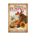 Vintage Pumpkin Farm Fresh metal sign with rustic autumn harvest design for garden decor - 11740(27)