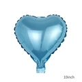 Blue heart-shaped 10-inch aluminum foil balloon for party and cake decorations - 10 Inch Heart Light Blue