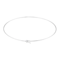 Detailed view of silver stainless steel choker necklace with a simple metal hook clasp - VL534 Style (1.5mm Diameter) / Steel Color (Silver)