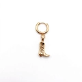 Vintage style 18k gold plated cowboy boot pendant necklace on white background - Gold Boot Earring (Single)