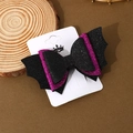 Fermaglio per capelli ali di pipistrello glitter nero e viola per costume di Halloween - M-3 Viola 3 (Ali di pipistrello glitterate nere e viola)