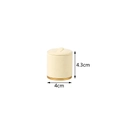 Beige velvet cylindrical ring display stand with gold metal base, 4.3cm height - Small Cylindrical Ring Stand / Beige