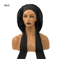 Adjustable black satin bonnet with wide stretch straps for women's hair protection - Extra Large / Black